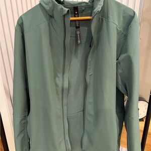 lululemon athletica Warpstreme Green Teal Lightweight Hooded Jacket